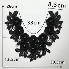 1個出售的花邊和聚酯纖維diy刺繡拼湊裝飾花邊領子服飾配件 - 蕾絲聚酯纖維百搭晚禮服款式1個 - 查看 10