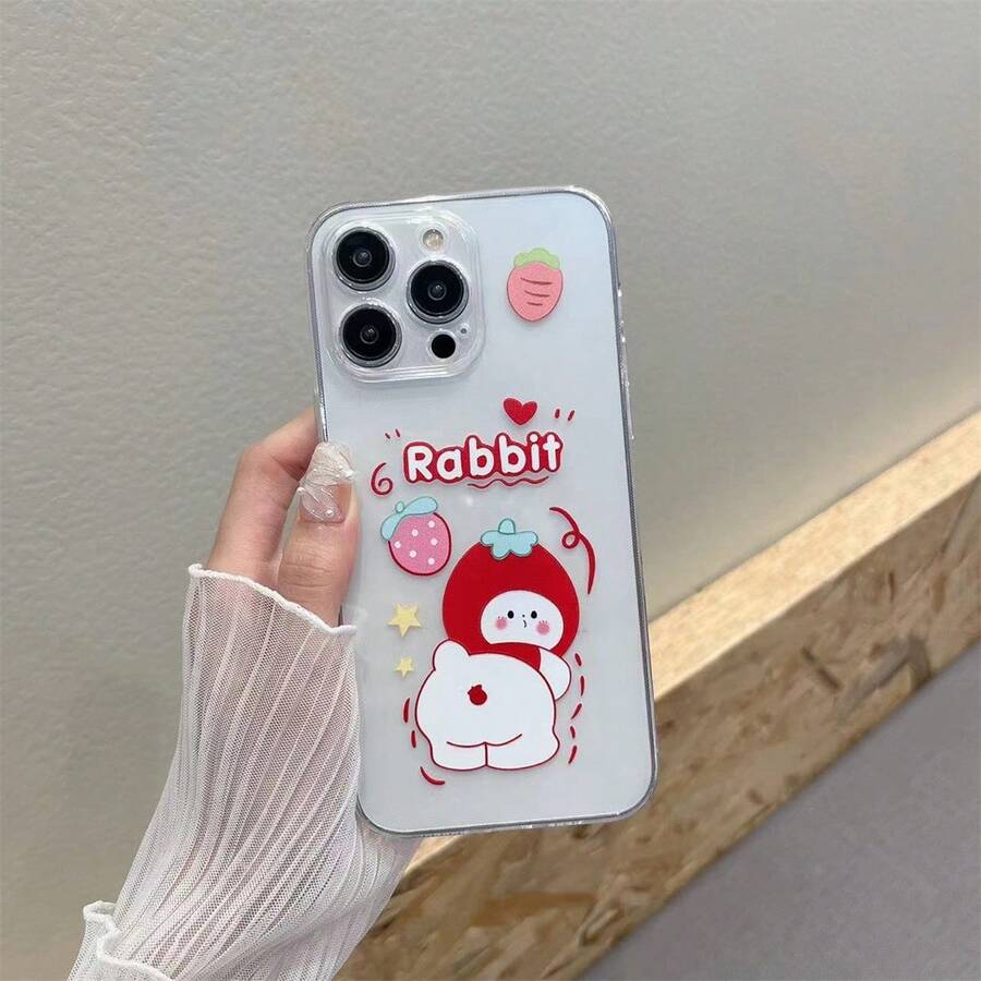 1入組透明tpu手機殼,具有精確孔設計和彩色圖案,防摔,適用於蘋果型號 - 彩色 - 查看 1