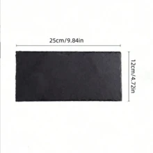 1 pieza Plato de pizarra natural, de formas variadas para sushi, carne, platillo occidental de color negro y estilo creativo, plato para parrilla japonesa apto para la cocina japonesa - Diferente peso debido al producto natural, cocina, regalo de Navidad