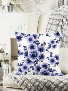 1 Miếng Hoa In Vỏ gối Với Hoa hồng , Hoa , Trừu tượng Màu nước & Nhiệt đới Thực vật Thiết kế Đối với Phòng khách , Phòng ngủ , Sofa , Ô tô/xe hơi , Cái ghế , Chỗ dựa lưng , Eo Cái đệm , Mềm mại & Thoải mái Thoáng khí Lông tơ Ngắn , Vô hình Dây kéo , Có thể tháo rời & Có thể giặt được , Kích thước - Màu tím  Violet - Xem 1