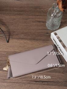 摺疊長錢包女士時尚現代商務輕便多功能大容量信用卡拉鍊證件現金儲物商務休閒完美校園大學上班通勤教師節開學節日辦公室生日禮物情人節女士女性白領學生,書包學用品宿舍和返校 - 紫色 - 查看 8