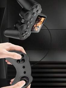 Consola De Juegos Portátil para Dos Jugadores S10,Consola De Juegos De Tv Doble, Consola de Mano con 520 Juegos, Controller Gamepad S10 - Blanco - Ver 1