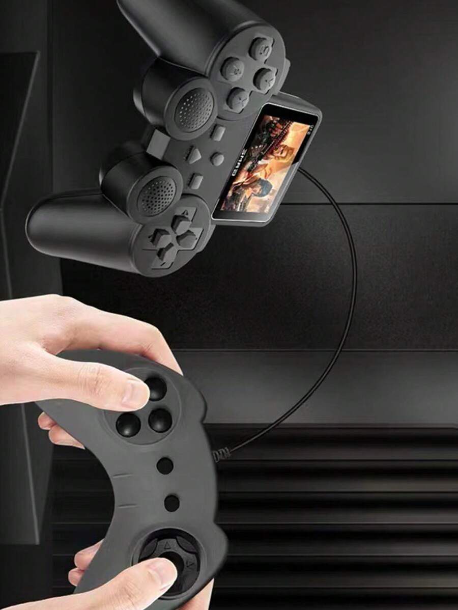 Consola De Juegos Portátil para Dos Jugadores S10,Consola De Juegos De Tv Doble, Consola de Mano con 520 Juegos, Controller Gamepad S10 - Blanco - Ver 1