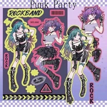 1 Set Girl Character Stickers For Diy Journal, Notebook, Laptop, Mobile Phone Decor - Multicolor - View 7