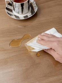 1pc Customizable Size Transparent Pvc Table Mat With Rounded Corner Design, Waterproof, Oilproof And Heat Resistant, Preventing Liquid Penetration, Anti-Scratch And Anti-Wear, Easy To Clean, Slanted Cut Design Prevents Hand Cutting, Suitable For Living Room And Home Use