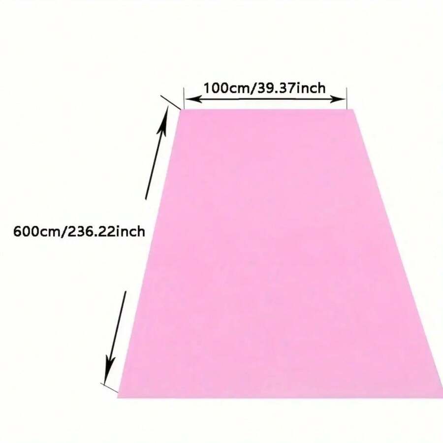 1pc Pink Disposable Carpet Suitable For Wedding, Birthday Party
