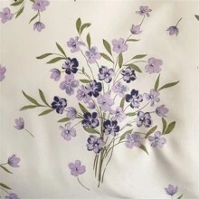 2/3pcs Floral Duvet Cover Set, 1 Duvet Cover & 1/2 Pillowcase(S), Soft & Breathable Microfiber Fabric, Machine Washable, Suitable For Double, Queen, King Size Beds, All Season - Purple - View 4