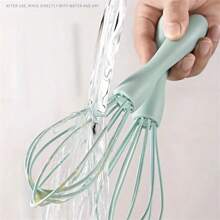 1pc, Silicone Egg Beater And Blender - Perfect For Blending, Whisking, Beating, And Stirring - Essential Baking Tool And Kitchen Gadget For Home Kitchen - Egg Beater With Gourd Handle - View 4