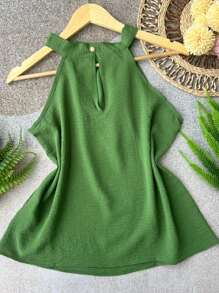 Women Tank Tops & Camis - 軍綠色 - 查看 3