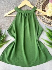 Women Tank Tops & Camis - 軍綠色 - 查看 1