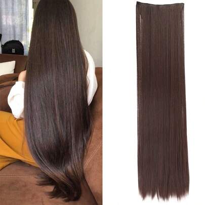 20-40吋直接合成纖維頭髮橫夾一件裝 5 夾片全頭髮飾