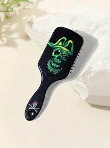 Có thể mang đi In Đệm khí Lược 1 Miếng , Tối Phong cách Sọ In Túi hơi Lược , Nhỏ bé Dễ Đến Mang Tháo gỡ Lược , Thích hợp Cho du lịch Hoặc Nhà  Sử dụng Cắt tóc Lược , Món quà Đối với Bạn - Nhiều màu - Xem 5