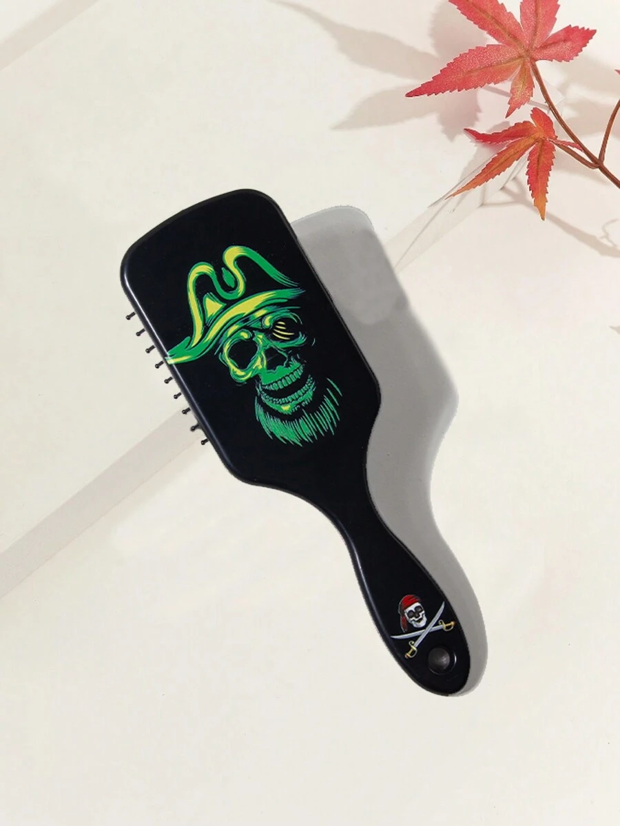 Có thể mang đi In Đệm khí Lược 1 Miếng , Tối Phong cách Sọ In Túi hơi Lược , Nhỏ bé Dễ Đến Mang Tháo gỡ Lược , Thích hợp Cho du lịch Hoặc Nhà  Sử dụng Cắt tóc Lược , Món quà Đối với Bạn - Nhiều màu - Xem 1