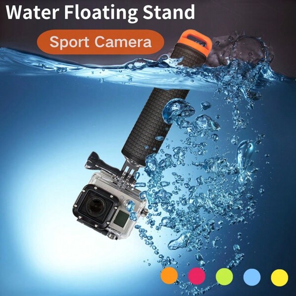 1 Unidade Boia De Flutuação Azul Para Suporte De Mão De Bastão De Selfie Para Câmera Esportiva, Para Gopro Hero 12 11 10 9 8 7 6 Sjcam Insta360 X2 X3 Dji Osmo Action Acessórios Para Câmera