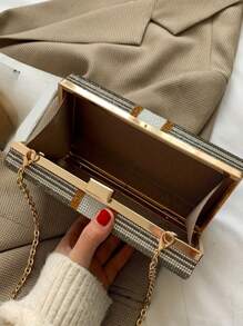 2019 Personalized Creative Dollar-Shaped Rhinestones-Encrusted Clutch Bag, Evening Bag, Party Bag, Ins Style Bag, Crossbody Bag