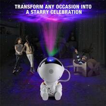 Star Projector Galaxy Night Light Led Lamp With Astronaut Space Themed Projection For Ceiling Decoration, Great Gift For Kids