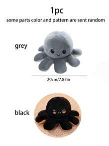 1 pieza Muñeco de peluche de pulpo reversible y creativo, peluche de pulpo volteables por ambos lados - Multicolor - Ver 2