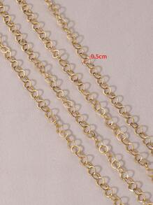 2m Fashionable Stainless Steel Gold Color Chain, Suitable For Diy Jewelry Making - Chain - View 5