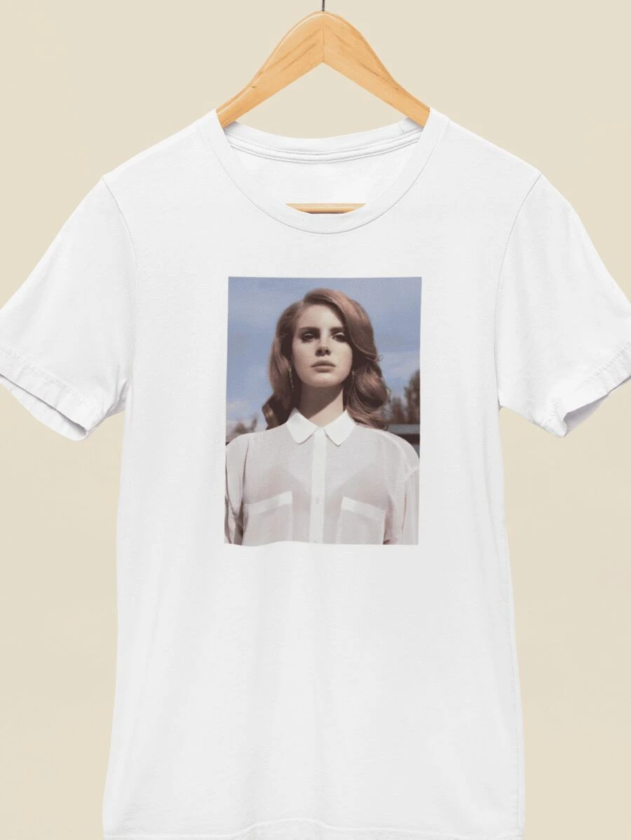 Lana Rey Camiseta Unisex sublimada para fans - Blanco - Ver 1