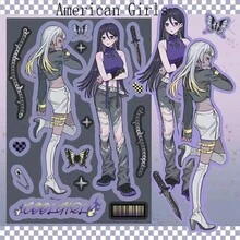 1 Set Girl Character Stickers For Diy Journal, Notebook, Laptop, Mobile Phone Decor - Multicolor - View 10