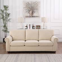 84.7'' Upholstered Sofa - Beige - View 1