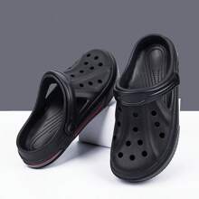 Nam Không khí Đệm Thoáng khí Nhẹ Sân vườn Giày dép Với Cắt ra , Thoải mái Giải trí Giày dép Đối với Cặp đôi - màu đen - Xem 4