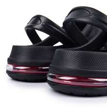 Nam Không khí Đệm Thoáng khí Nhẹ Sân vườn Giày dép Với Cắt ra , Thoải mái Giải trí Giày dép Đối với Cặp đôi - màu đen - Xem 5