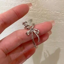 2pcs Vintage & Luxurious & Aesthetic & Delicate Bow Design Clip-On Earrings For Women, Fashionable And Cute, Non-Pierced, Ideal For Party Gift Valentines,Mom,Mother,Mother's Day,Gift