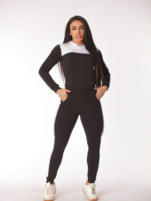 Conjunto em Crepe com touca Preto