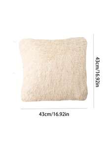 1pc Soft Fluffy Pillows Case Plush Cushion Cover Pink Blue Purple Warm Living Room Bedroom Sofa Decorative Pillows Cover Gifts Birthday Graduation