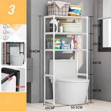 Toallero Mueble Organizador Baño Rack Estante Sanitario 3 niveles - Blanco - Ver 2