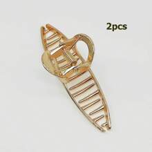 1pc/2pcs Women Minimalist Casual Style Hair Claw, For Daily Life Street Halloweenhair Clip Hair Jaw Clip Hair Clamps - Gold - View 8