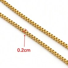 2m Fashionable Stainless Steel Gold Color Chain, Suitable For Diy Jewelry Making - Chain - View 11