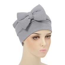 Màu thuần Khăn xếp Dây buộc tóc Với Bowknot Thời trang Xoắn Quấn đầu , 1 Miếng - Nhiều màu - Xem 6