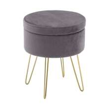 Savannah Round Storage Vanity Stool
