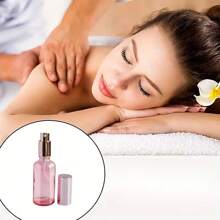 2 Piezas De 100ml Botella De Spray De Vidrio Rosa, Botella Recargable De Aceite Esencial, Contenedor Portátil De Cosméticos - Rosa Pálido - Ver 3