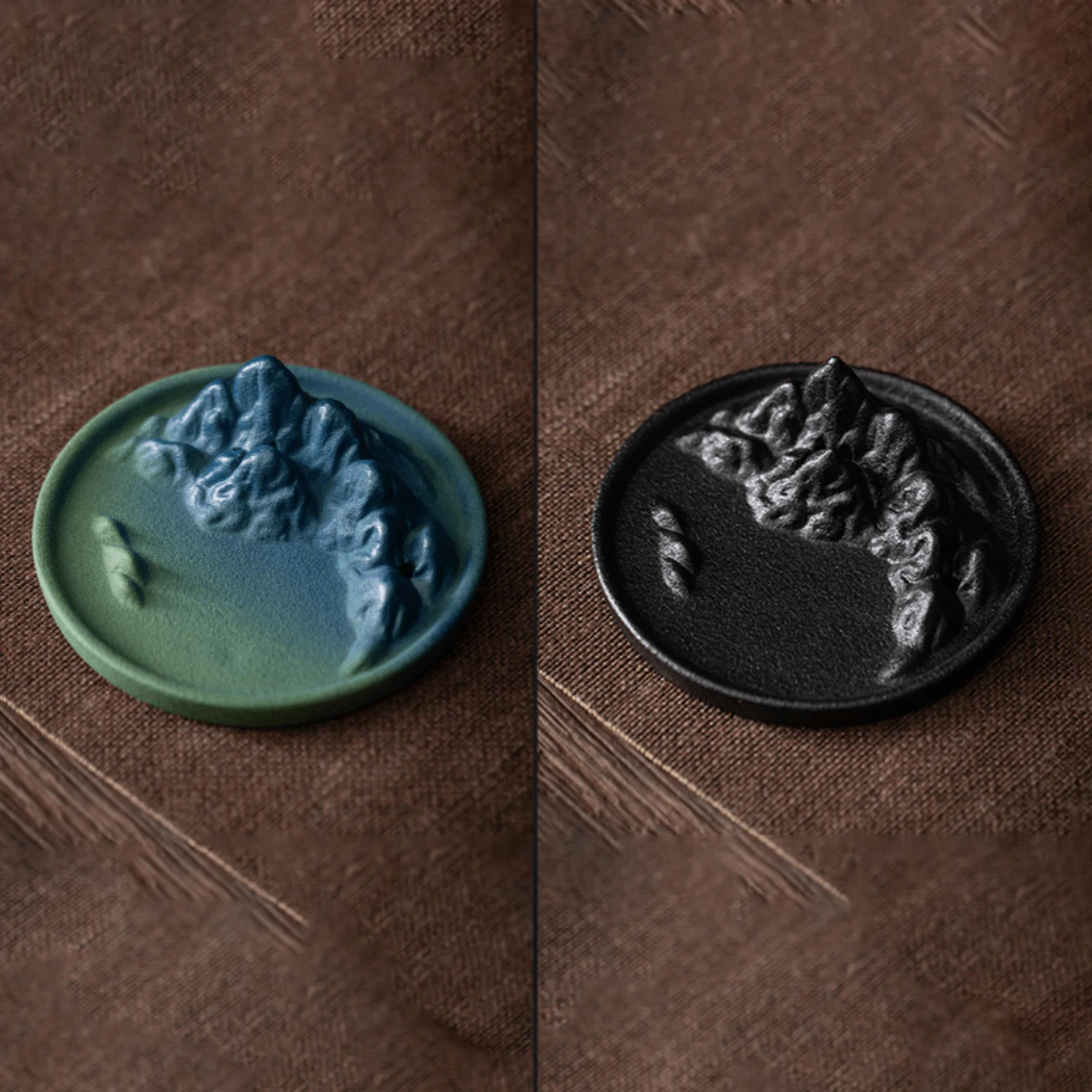 1pc Solid Color Traditional Chinese Incense Burner For Backflow Incense, Ceramic Incense Holder With Small Incense Sticks Slot For Sandalwood Tea Table Tea Ceremony - Multicolor - View 1