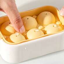 1pc Green Ice Cream Mold, Home Use Ice Cube Tray For Making Ice Cream, Popsicles, Snowballs, Press Type Silicone Mold - Green - View 6