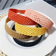 5pcs Braided Pattern Headbands, Simple Style Hair Accessories For Women, Non-Slip Hairband With Teeth Boho - Multicolor - View 4