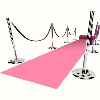 1pc Light Pink Disposable Carpet Suitable For Wedding, Birthday, Party, Festival, Outdoor Hallway. All Year Round,Christmas