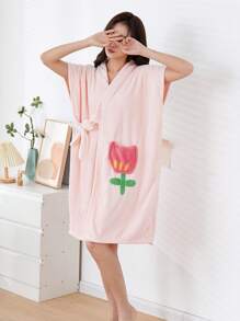 1 pieza Bata de baño negra para mujer, talla única que se ajusta a todas, unicolor de felpa de coral suave, absorbente y de secado rápido de súper microfibra, adecuada para el hogar, baño, piscina, boda de verano, decoración del hogar y baño, de vuelta a la escuela