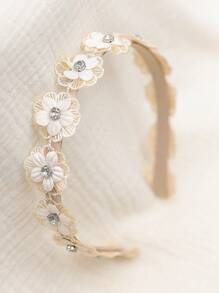 Angel Neitiri 1入手工製作的蕾絲花髮箍,適用於嬰兒女孩、幼兒頭箍髮飾