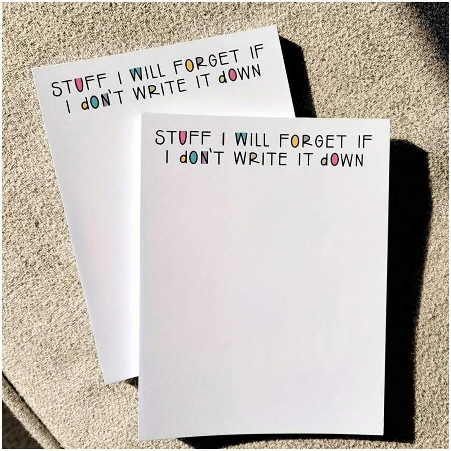 Funny Notepads, Novelty Notepads, Funny Funky And Rude Desk Accessories For Gifts To Friends, Colleagues, Bosses - White - View 1