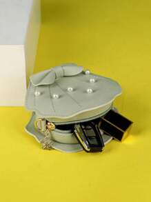 Cartoon Seashell Mini Crossbody Bag - Green - View 5