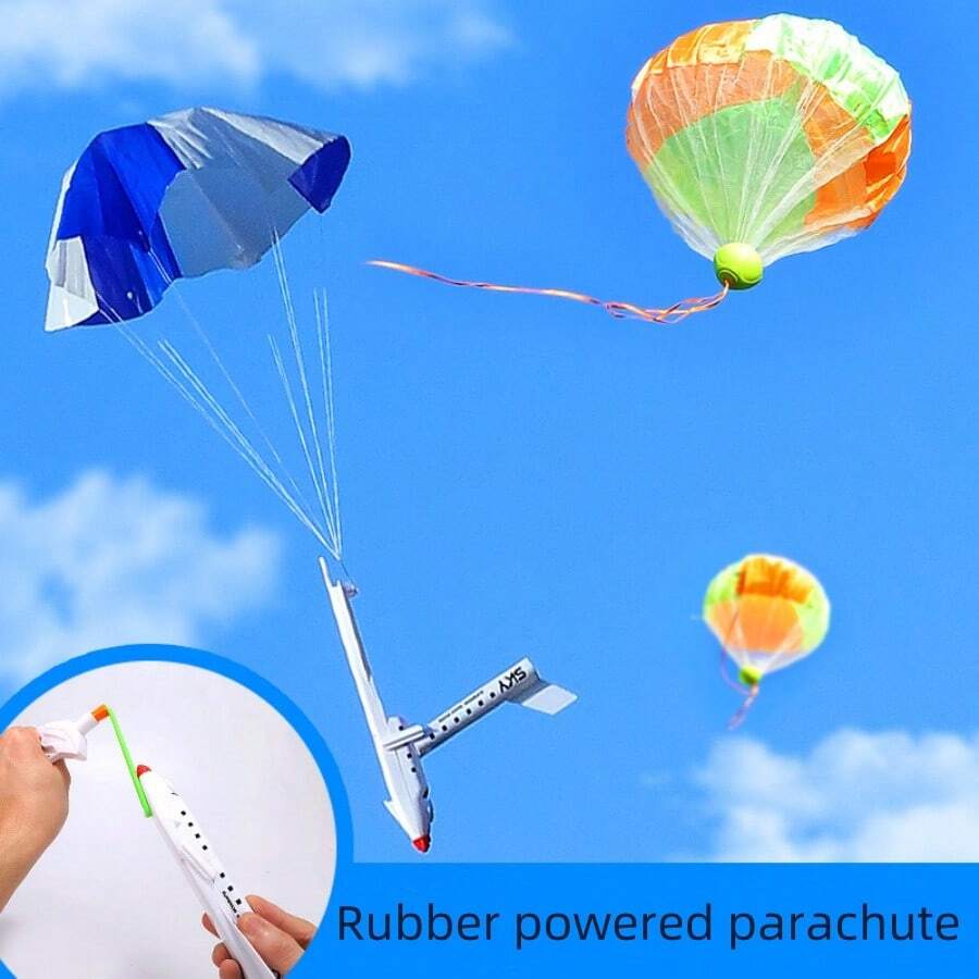 1 Set Outdoor Toy Sport Equipment Hand-Throw Glider Plane Parachute Landing Toys With Random Color For Parts - Multicolor - View 1