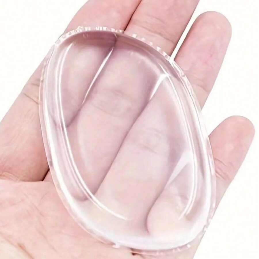1pc Silicone Sponge Makeup Puff For Liquid Foundation BB Cream Beauty Essentials - Clear - View 1