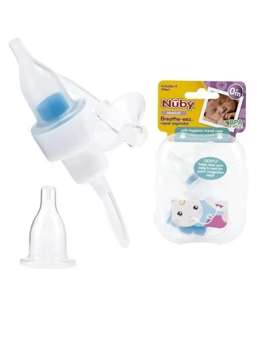 Aspirador Nasal Nuby Limpieza Para Bebes 4 Filtros - transparente - Ver 1