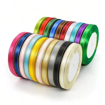 1 Roll 25 Yards, 1cm Phnom Penh Ribbon Wedding Candy Box Ribbon Gift Wrap Ribbon Ribbon Hand-Made D Iy Decorative Tape