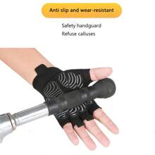 1 Pair Printed Elastic Composite Fabric Gloves With Wrist Support, Breathable, , Anti-Slip, Soft, Long Wrist For Fitness Equipment, Outdoor Sports Protection - Multicolor - View 5