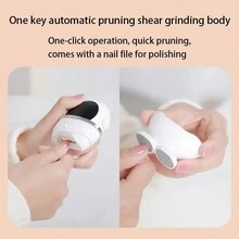Smart Electric Nail Clipper Automatic Nail Trimmer Safe Rechargeable Fingernail Cutter With Nail File Low Noise For Kids Elderly Portable Manicure Tool - Black - View 3
